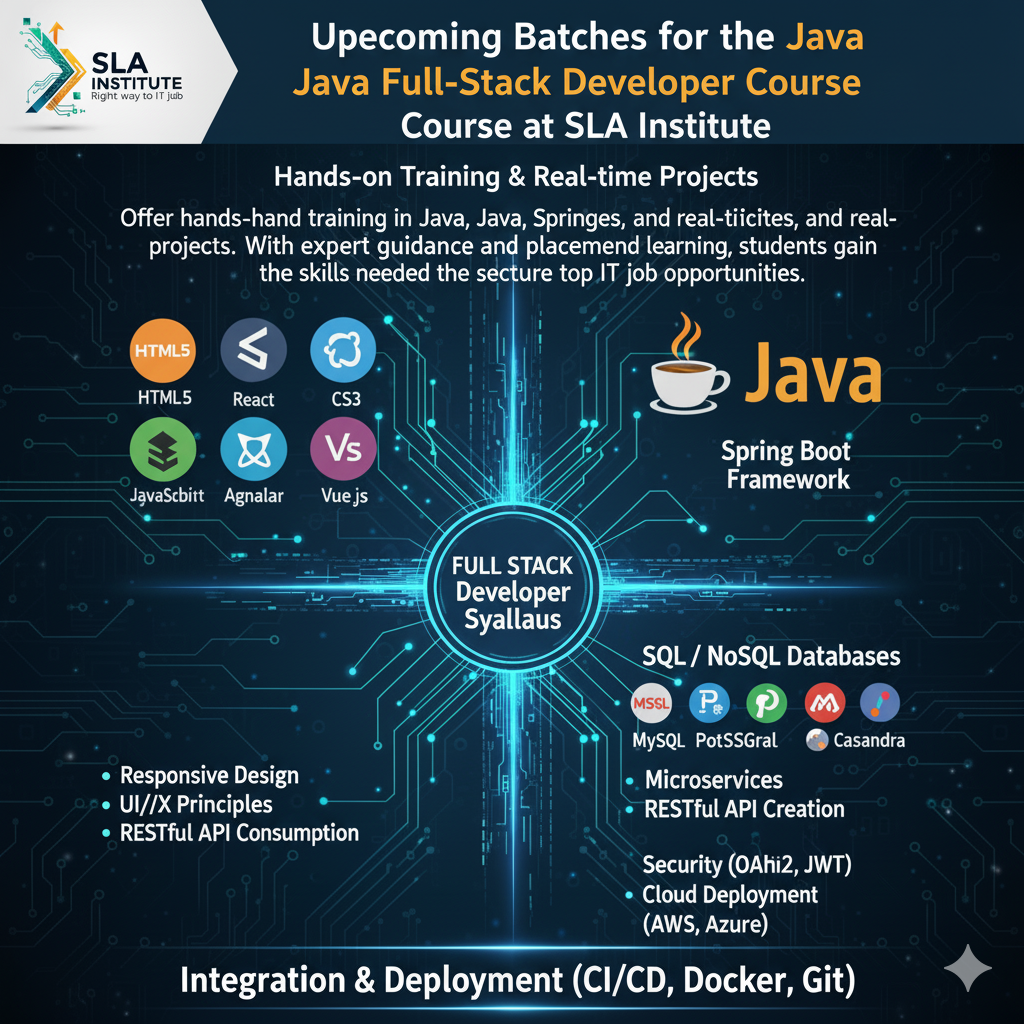 Upcoming batches java full stack developer SLA Institute's