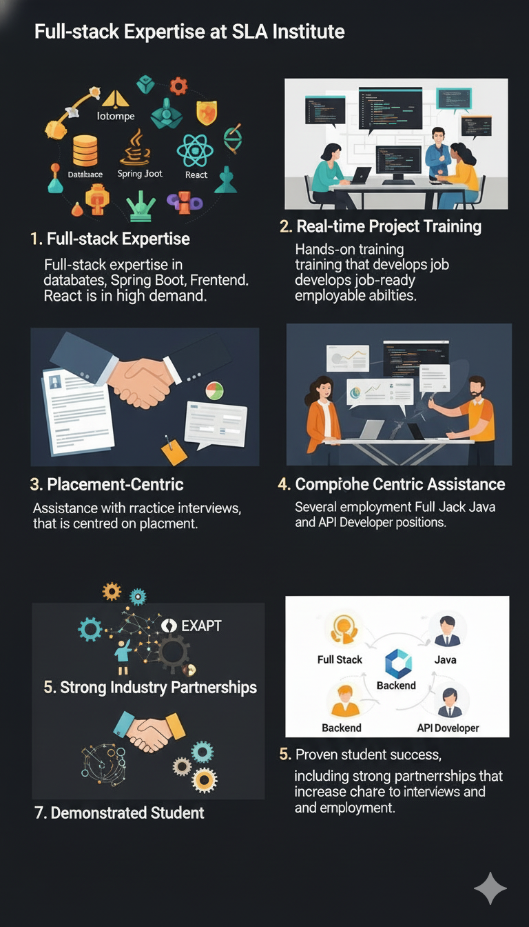 Java Full Stack Developer education in Chennai is offered by SLA Institute